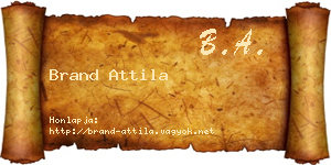 Brand Attila névjegykártya